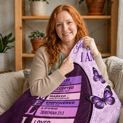 God Says, Gift For Loved One | Personalized Fleece Blanket