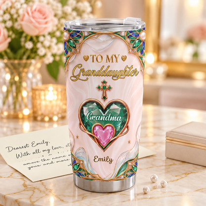 Life Is Filled With Hard And Good Times, Gift For Granddaughter | Personalized Stainless Steel Tumbler
