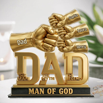 Dad The Man The Myth The Legend | Personalized Custom Shaped Acrylic Plaque