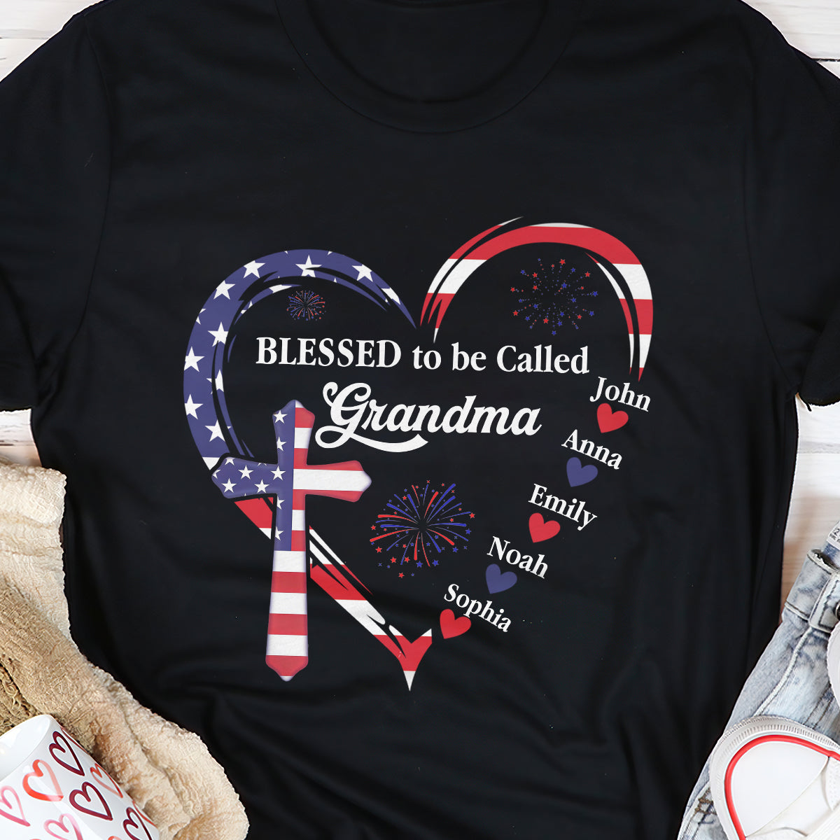 Blessed To Be Called Grandma, Christian Gift For Grandma | Personalized 2D Unisex T-shirt