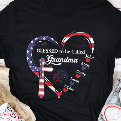 Blessed To Be Called Grandma, Christian Gift For Grandma | Personalized 2D Unisex T-shirt
