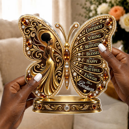 She Is Blessed, Gift For Her | Personalized Custom Shaped Acrylic Plaque