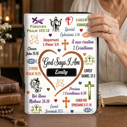 God Says I Am, Gift For Daughter | Personalized Bible Cover