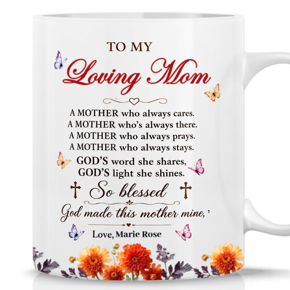 My Loving Mom, Gift For Mom | Personalized Ceramic Coffee Mug
