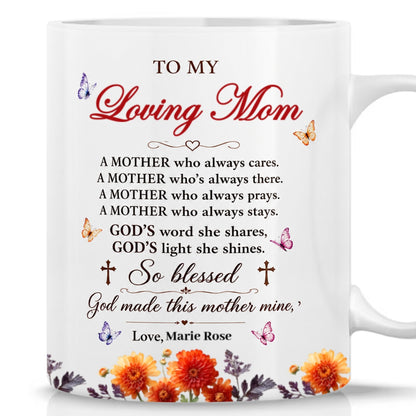 My Loving Mom, Gift For Mom | Personalized Ceramic Coffee Mug