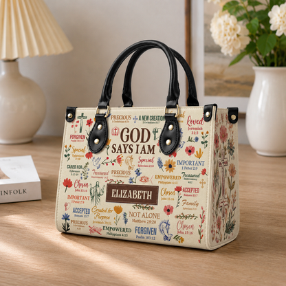 What God Says About You, Gift of Truth | Personalized Leather Handbag