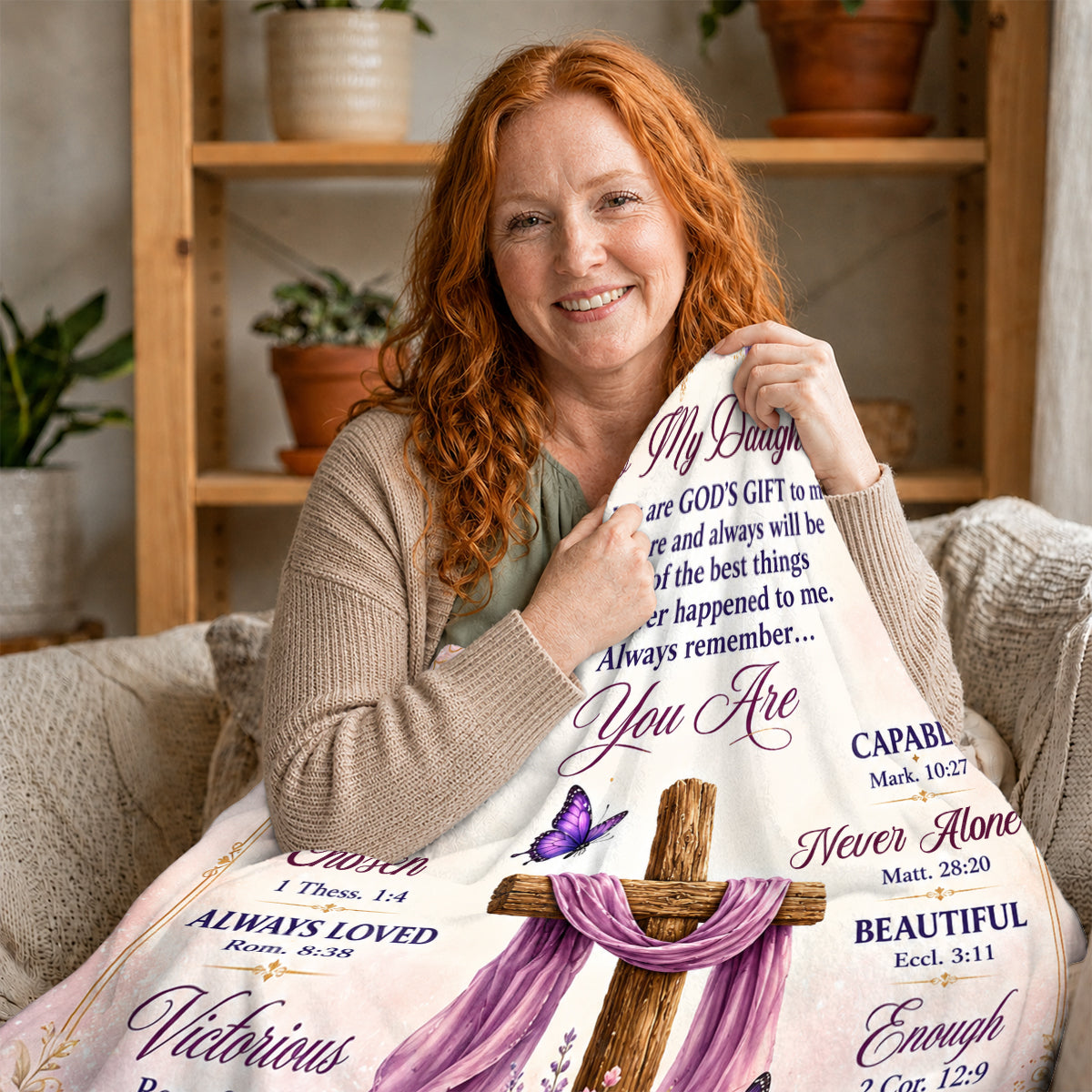 Words Of Blessing For My Daughter, Gift For Daughter | Personalized Fleece Blanket