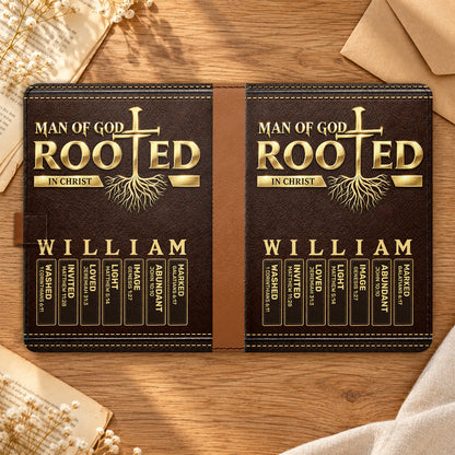 Man Of God, Gift For Men | Personalized Leather Notebook & Pen Set
