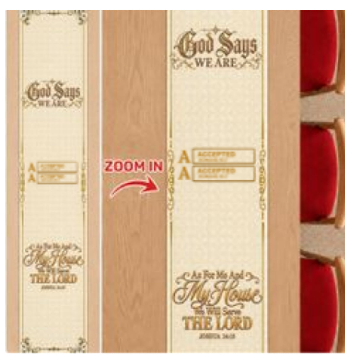 As For Me And My House We Will Serve The Lord, Christian Gifts For Family | Personalized Table Runner
