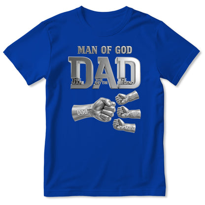 Dad The Man The Myth The Legend | Personalized 2D Unisex T-shirt