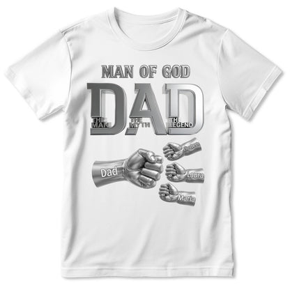 Dad The Man The Myth The Legend | Personalized 2D Unisex T-shirt