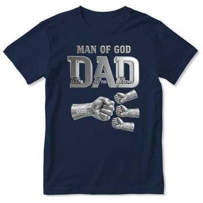Dad The Man The Myth The Legend | Personalized 2D Unisex T-shirt