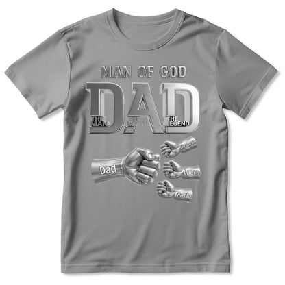 Dad The Man The Myth The Legend | Personalized 2D Unisex T-shirt