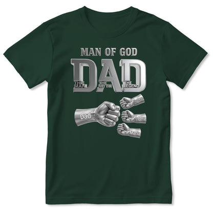 Dad The Man The Myth The Legend | Personalized 2D Unisex T-shirt