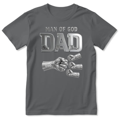 Dad The Man The Myth The Legend | Personalized 2D Unisex T-shirt