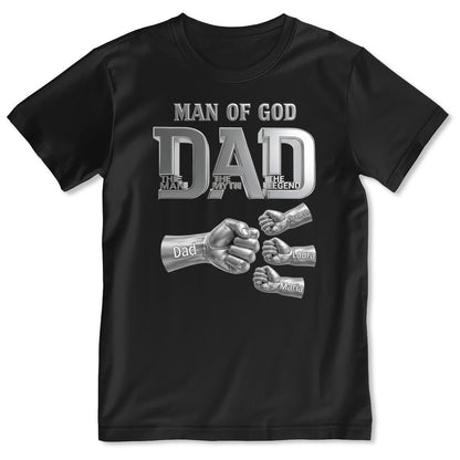 Dad The Man The Myth The Legend | Personalized 2D Unisex T-shirt