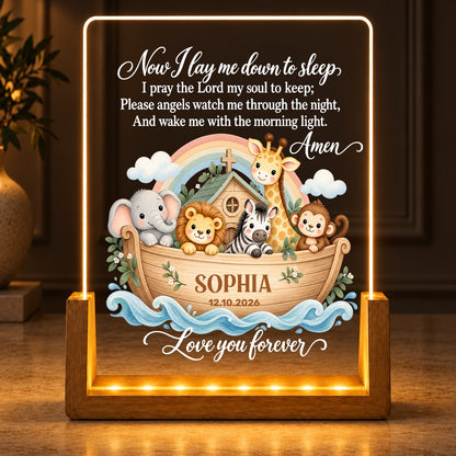 Now I Lay Me Down To Sleep, Gift For Grandkids | Personalized Night Light