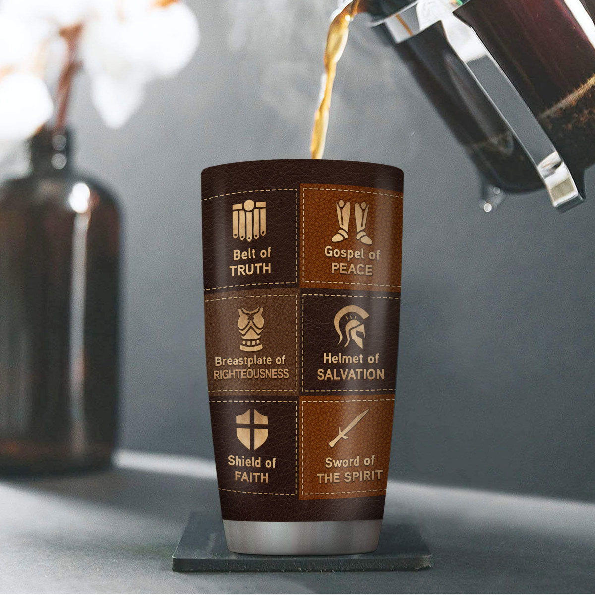 Put On The Full Armor Of God | Personalized Stainless Steel Tumbler