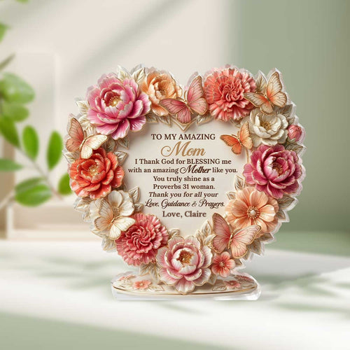 To My Amazing Mom | Personalized Custom Shaped Acrylic Plaque