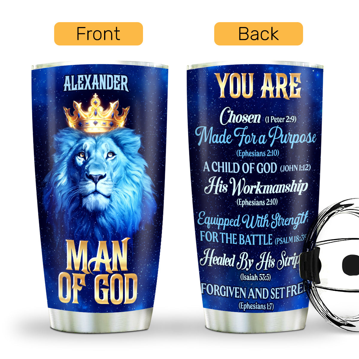 Man Of God | Personalized Stainless Steel Tumbler