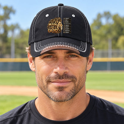 Man Of God, Gift For Men | Personalized Vintage Soft Baseball Cap