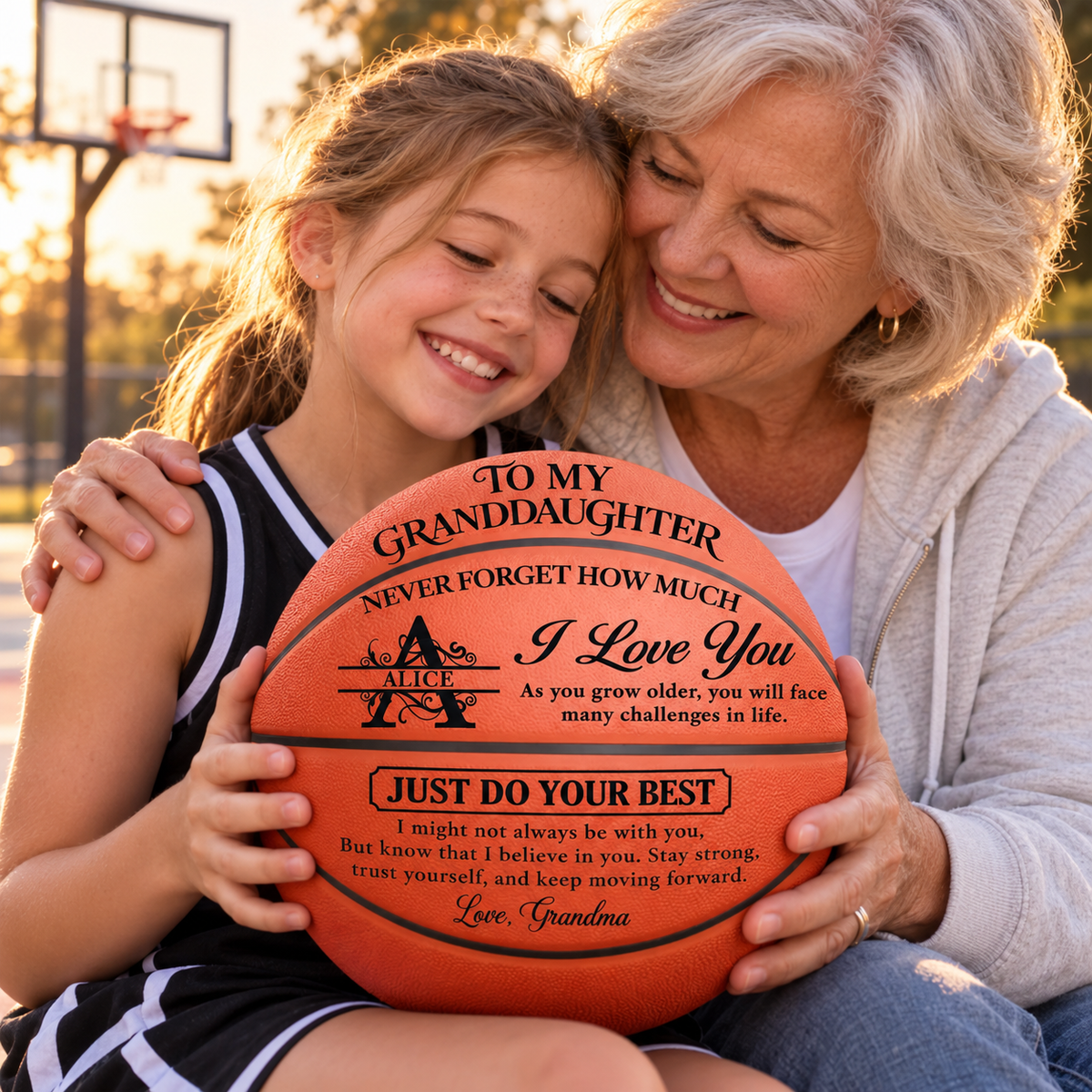 To My Grandkids Never Forget How Much I Love You, Gift For Grandkids | Personalized Basketball