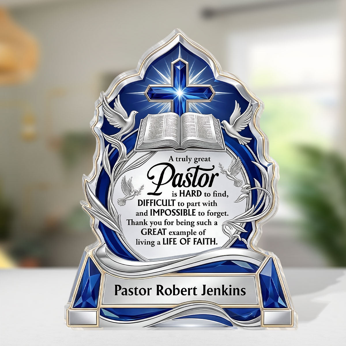 A Truly Great Pastor | Personalized Custom Shaped Acrylic Plaque