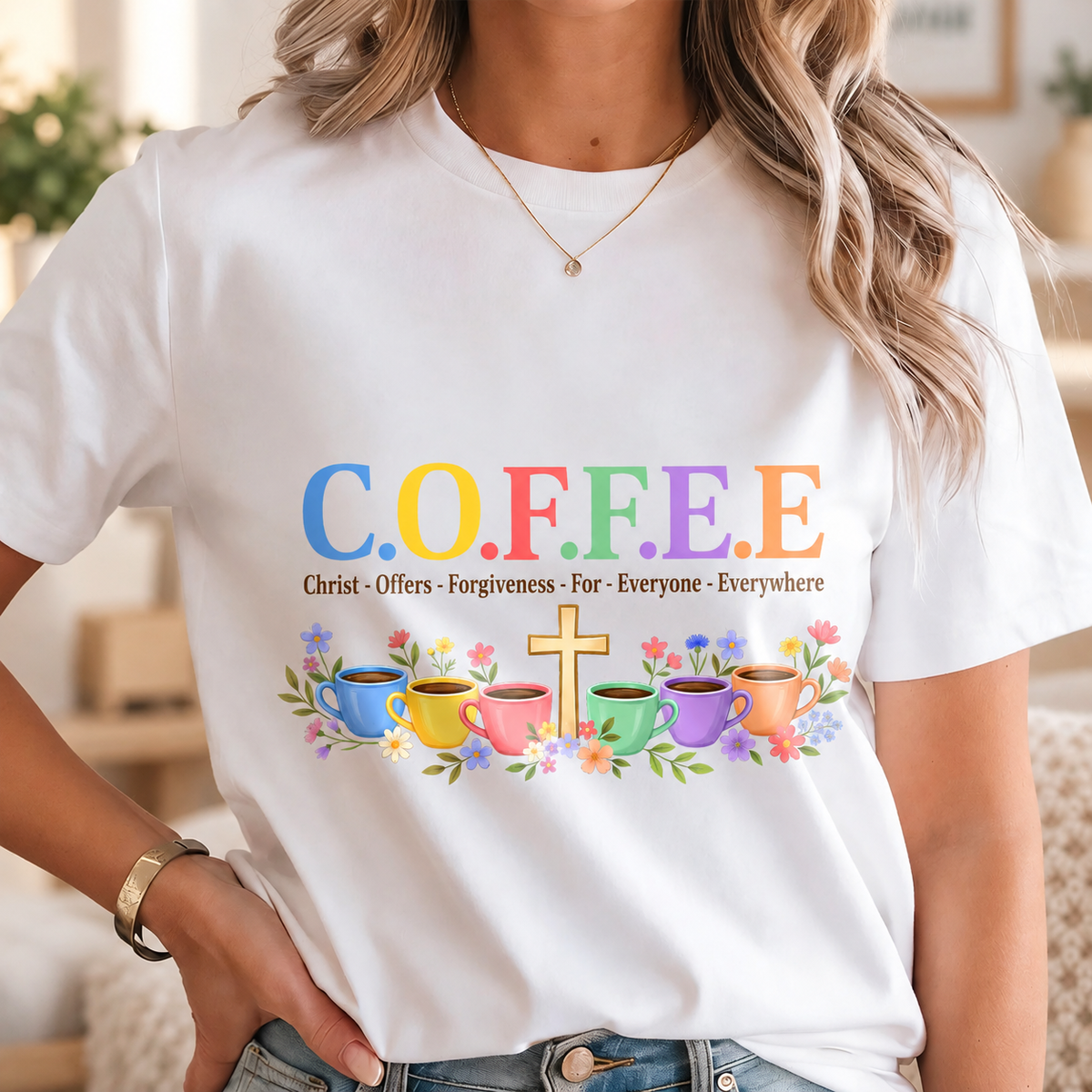 Christ Offers Forgiveness For Everyone, Gift For Family | 2D Unisex T-shirt