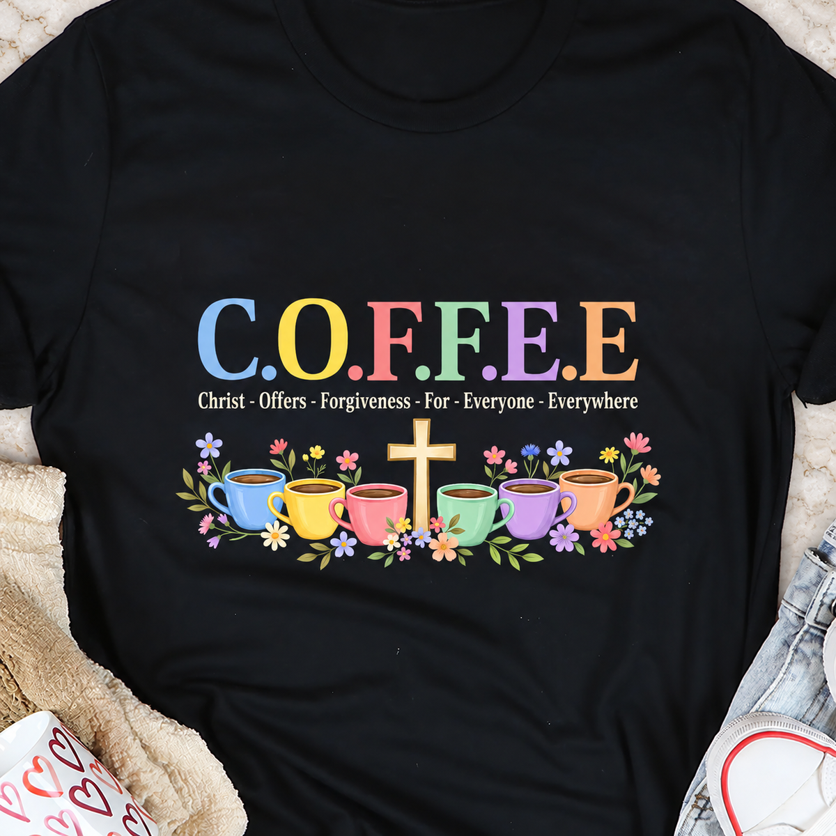 Christ Offers Forgiveness For Everyone, Gift For Family | 2D Unisex T-shirt