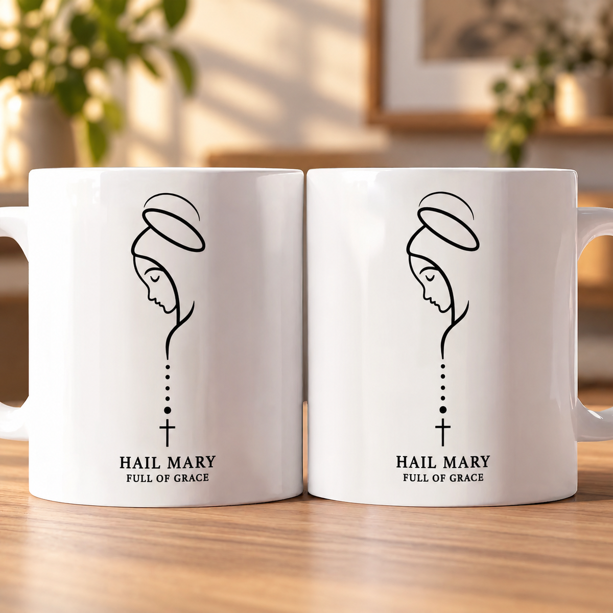 Hail Mary Full Of Grace, Gift For Self | Ceramic Coffee Mug