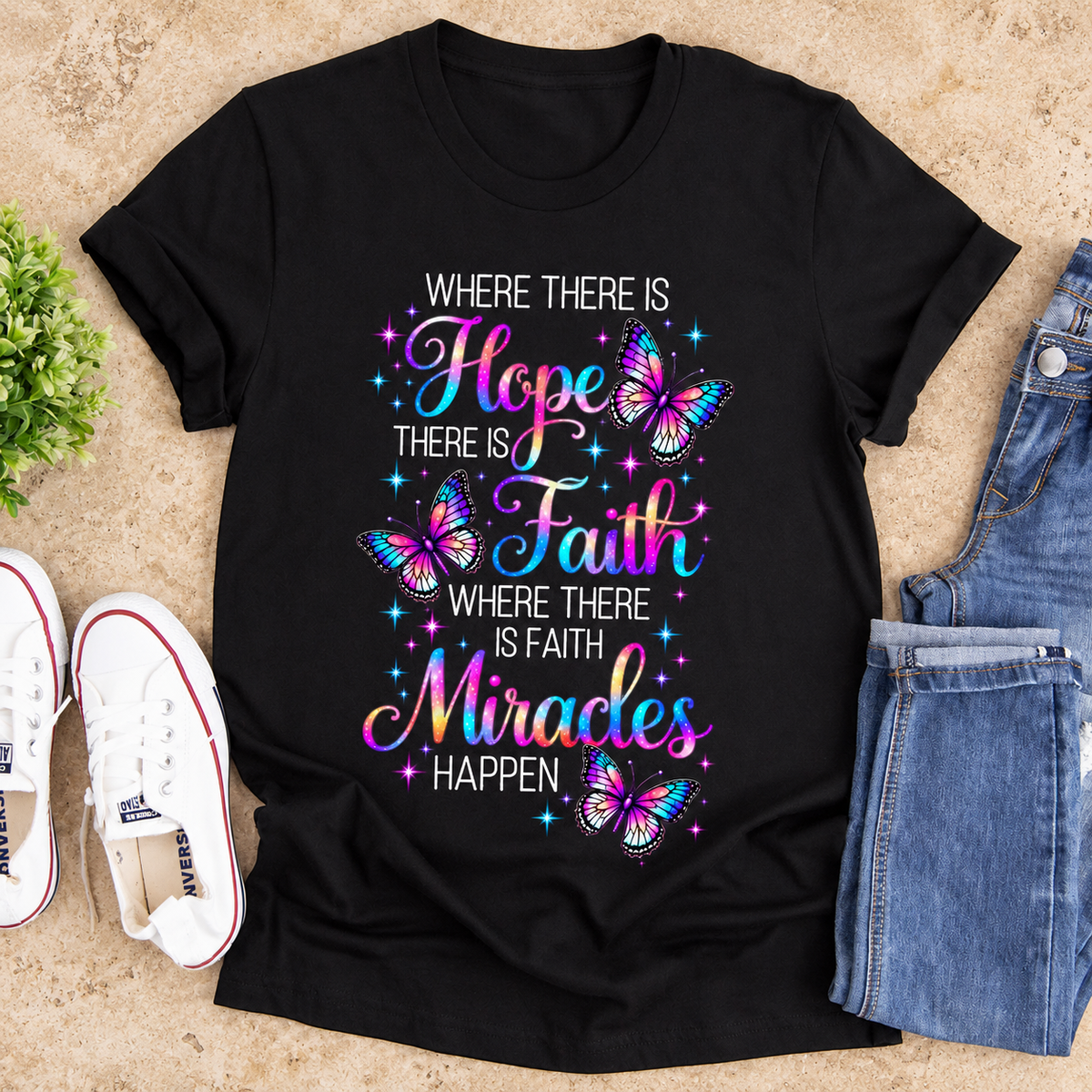 Where There Is Hope There Is Faith, Gift For Self | 2D Unisex T-shirt