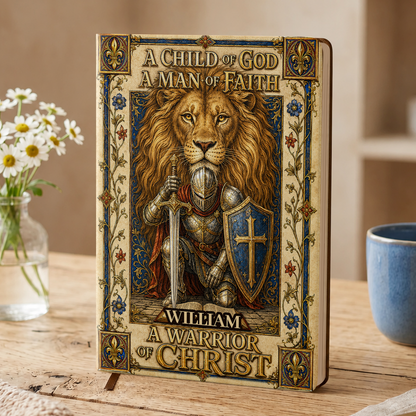 A Child Of God, Gift For Men | Personalized Leather Cover Notebook