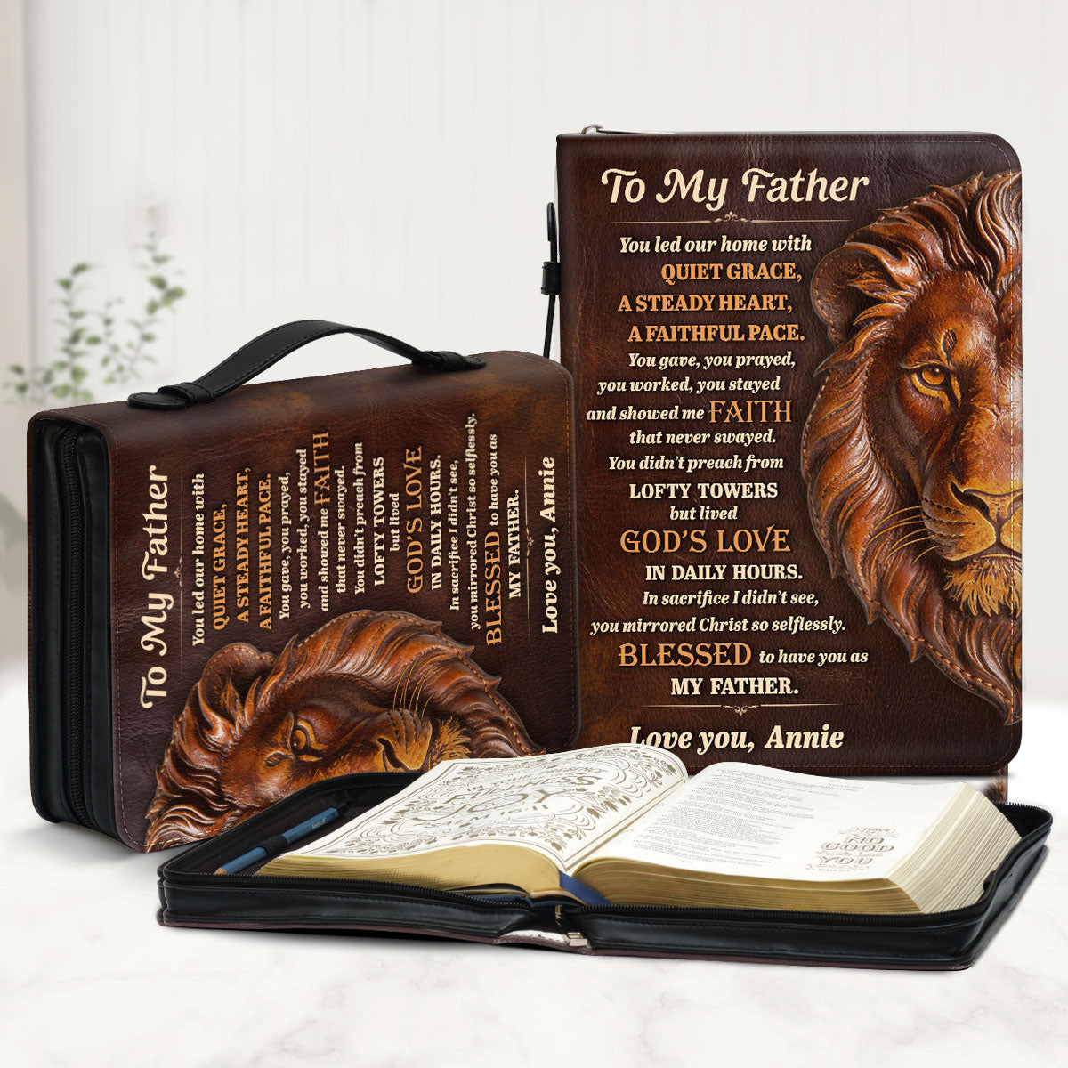 To My Father | Personalized Bible Cover