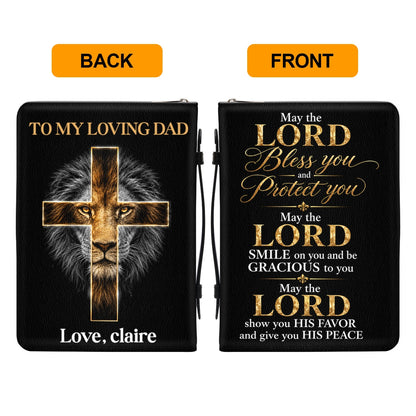 To My Loving Dad, Gift For Dad | Personalized Bible Cover