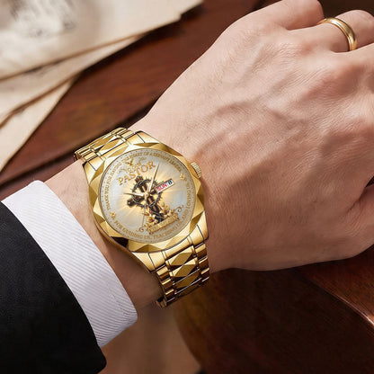 To Our Pastor For Having The Heart Of A Servant Leader - Personalized Men's Wrist Watch