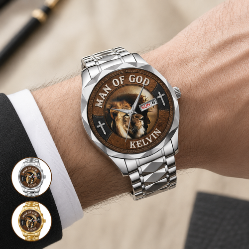 Man Of God, Gift of Honor | Personalized Men's Wrist Watch