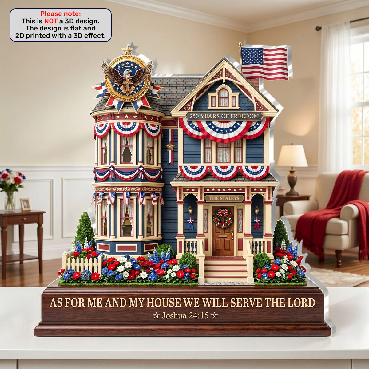 As For Me And My House We Will Serve The Lord - Personalized Custom Shaped Acrylic Plaque