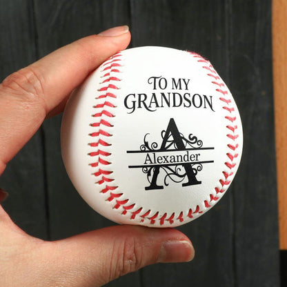 To My Grandson Never Forget How Much I Love You, Gift For Grandson | Personalized Baseball