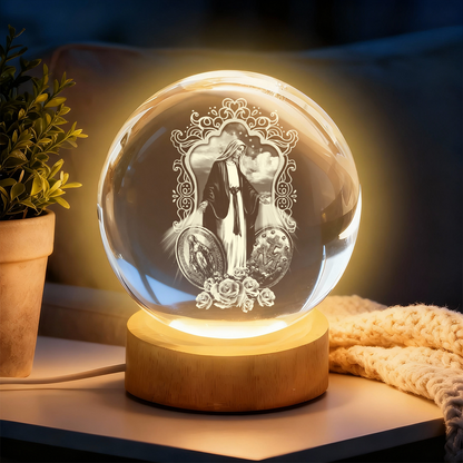 Midnight Miracle Of Mary - Personalized Crystal Ball Night Light