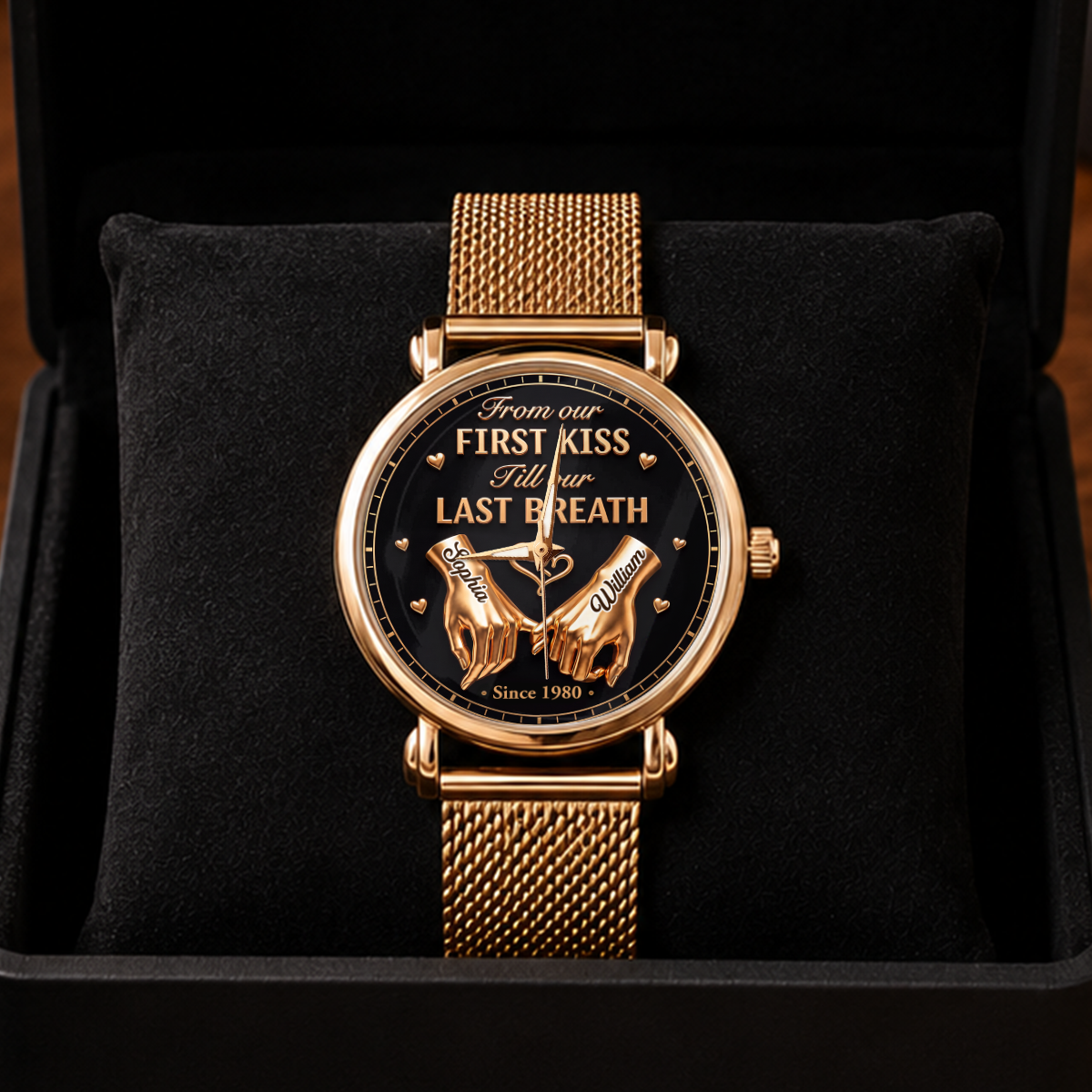 From First Kiss To Last Breath, Gift For Wife - Personalized Women's Wrist Watch