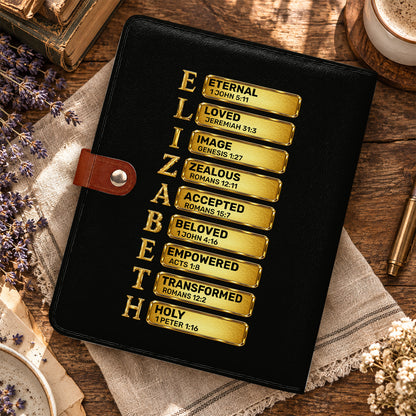 I See God Working It Out For Me, Gift For Women | Personalized Leather Notebook Cover With Pocket