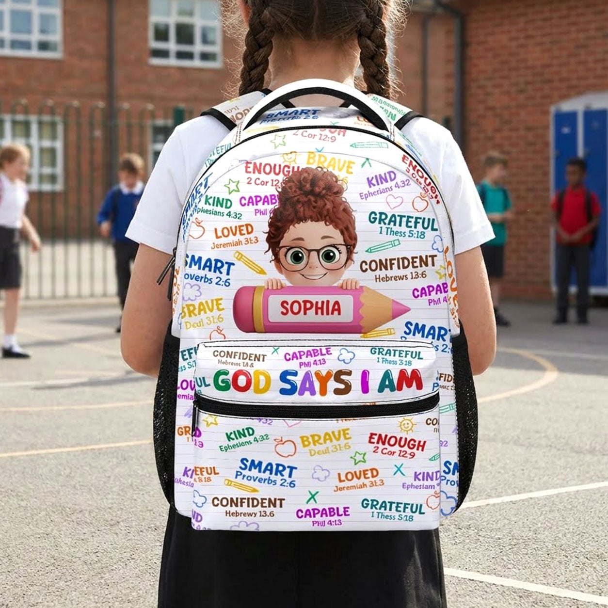 God Says I Am | Personalized Backpack