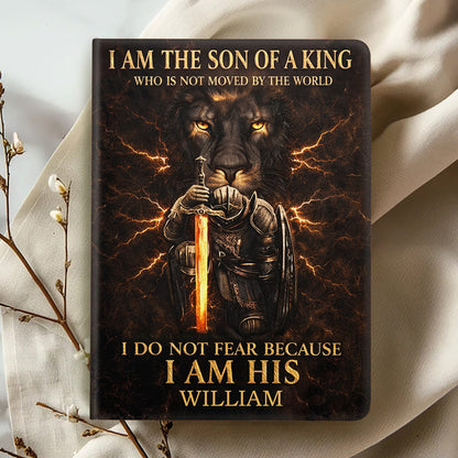 I Am The Son Of A King | Personalized Leather Cover Notebook