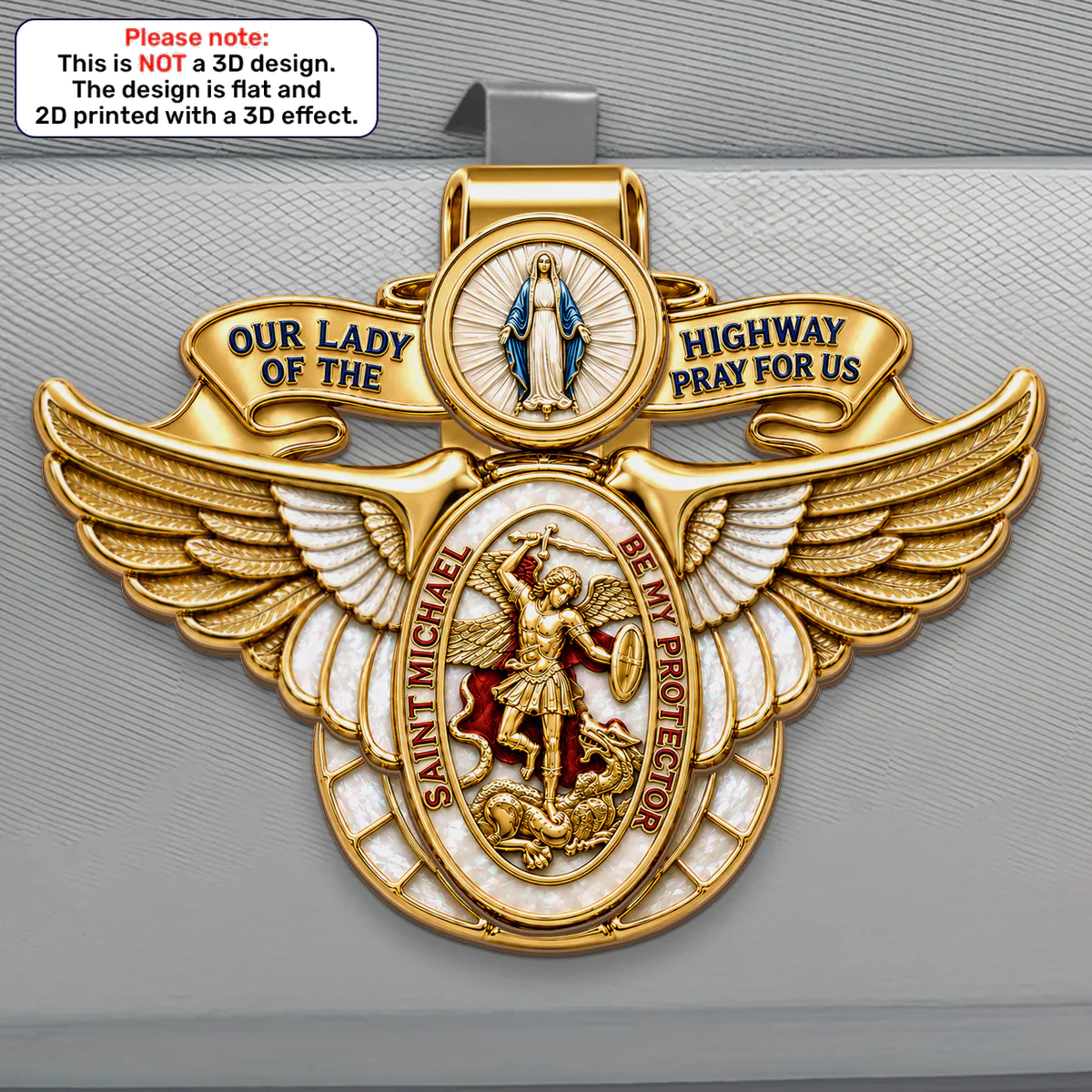 Blessed Journey Protector Medal, Patron Saint Gift | Car Visor Clip