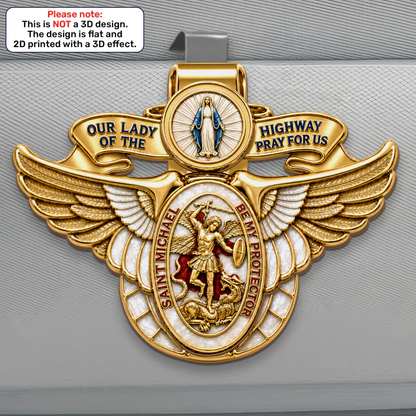 Blessed Journey Protector Medal, Patron Saint Gift | Car Visor Clip
