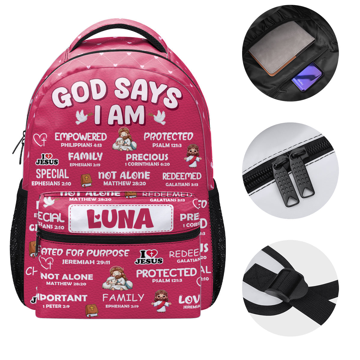 God Says I Am | Personalized Backpack