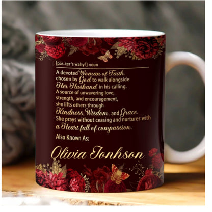 For Pastor’s Wife, Gift For Pastor's Wife | Personalized Ceramic Coffee Mug