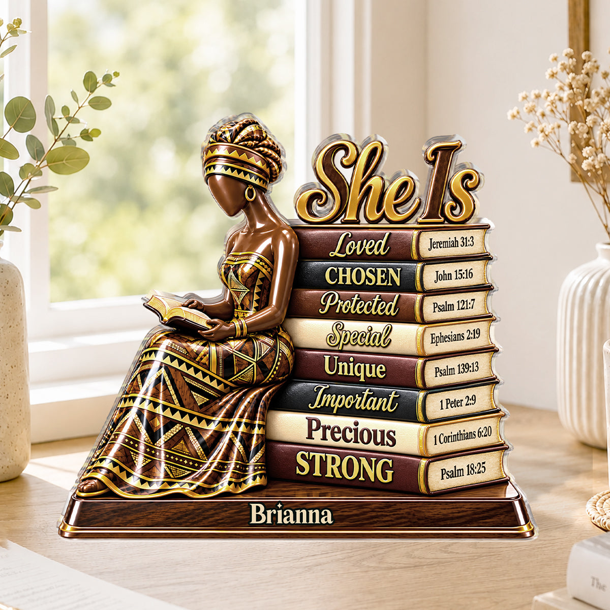 She Is Blessed, Gift For Women | Personalized Custom Shaped Squared Acrylic Plaque