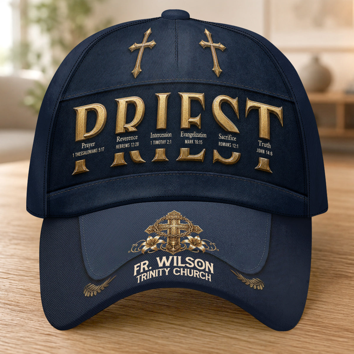 To Our Priest For Having The Heart Of A Faithful Shepherd, Gift For Priest | Personalized Classic Cap