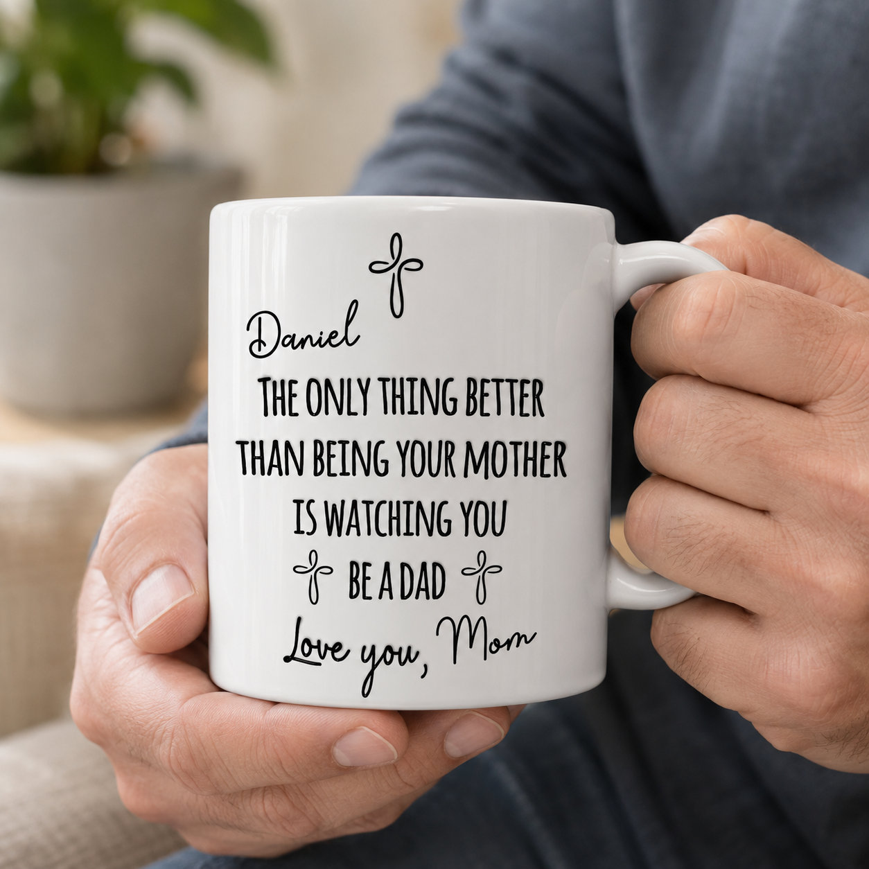 Watching You Being A Dad, Gift of Fatherhood | Personalized Ceramic Coffee Mug
